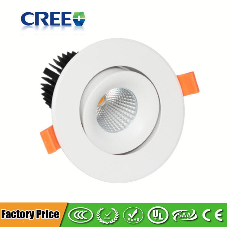 2.76in 5/7/10/12W LED COB Ceiling Light - Flush Mount LED Downlight-1600LM-24°Light speed angle